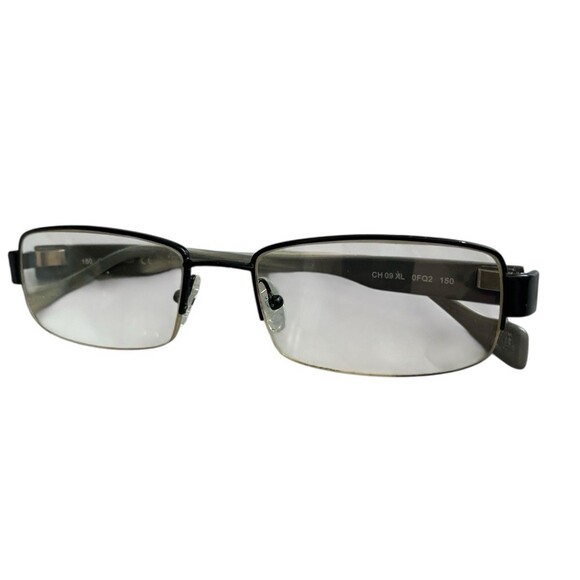 Chesterfield Men's Eyeglasses CH09XL Black Rectangle Half Rim FRAMES ONLY - Picture 1 of 7